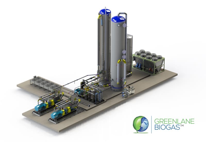 Rendering of Greenlane Biogas project by the AdvanTec Industrial group.